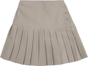 img 4 attached to 👗 ToBeInStyle Girls Uniform Skirt with Button - Girls' Clothing, Skirts, and Skorts