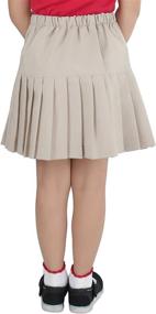 img 1 attached to 👗 ToBeInStyle Girls Uniform Skirt with Button - Girls' Clothing, Skirts, and Skorts