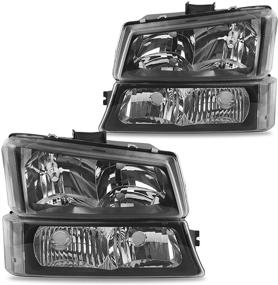 img 4 attached to 🚗 DWVO Black Headlight Assembly for Chevy Avalanche, Silverado 1500/2500/3500 (2003-2006) and Silverado Classic (2007)