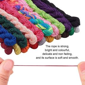 img 1 attached to 🧵 PH PandaHall 20 Color Options: 1mm Nylon Cord for Chinese Knotting, Kumihimo, Macrame, and Bracelet Making - 400m/430yards Long