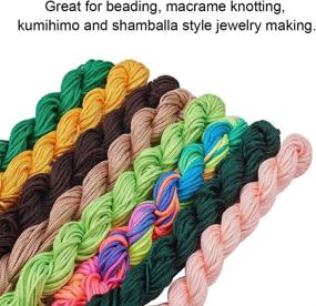 img 2 attached to 🧵 PH PandaHall 20 Color Options: 1mm Nylon Cord for Chinese Knotting, Kumihimo, Macrame, and Bracelet Making - 400m/430yards Long