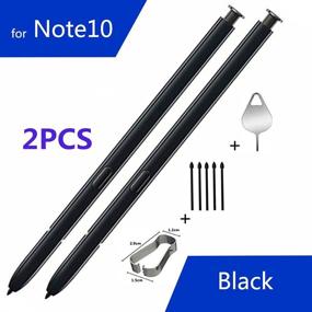 img 1 attached to ✏️ Efficient 2PCS Galaxy Note 10 Stylus Pen (Non-Bluetooth) Replacement - Black