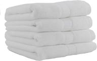 🛏️ hotel sheets direct 100% bamboo hand towels, 4 piece set - incredibly soft, hypoallergenic 13 x 29.5 (pack of 4 hand towels) logo