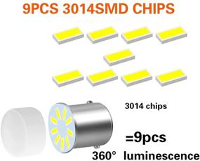 img 2 attached to 💡 DuaBhoi Светодиодная лампа 1157 - 2 шт. Белый - Замена для автомобиля, дома на колесах, кемпера задний тормоз, поворотный сигнал, задний ход, стоп, парковка, внутренние огни - Также подходит для 2057, 2357, 7528, BAY15D, 1034, 3496