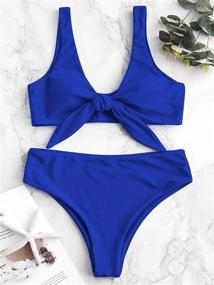 img 2 attached to 👙 ZAFUL Women's Padded Bright Bikini - Womens Clothing for Swimsuits & Cover-Ups