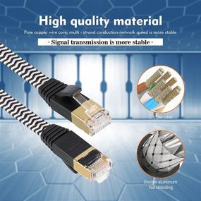 img 1 attached to High Performance 49 Foot Ethernet Braided Internet Network Cable