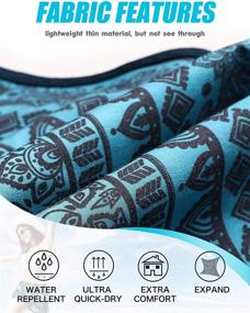 img 3 attached to Womens Elastic Swimwear Printed Pockets Women's Clothing for Swimsuits & Cover Ups