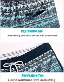 img 2 attached to Womens Elastic Swimwear Printed Pockets Women's Clothing for Swimsuits & Cover Ups