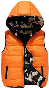 img 3 attached to Mallimoda Lightweight Hooded Waistcoat in Orange - Boys' Jackets & Coats