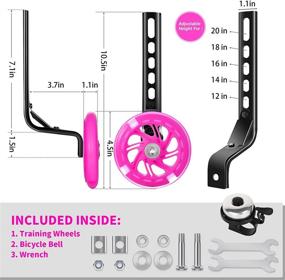 img 3 attached to 🚲 BNKIHDD Bicycle Training Wheels: Adjustable Flash Mute Stabilizers for 12 14 16 18 20 Inch Bikes