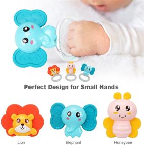 img 2 attached to 👶 10PCS Baby Rattles Teether Toys by TOY Life - Rattle Teething Toys for Babies - Grab Shaker & Spin Rattle - Baby Chew Toys for Newborns, 0-12 Months