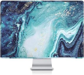 img 3 attached to MOSISO Anti-Static Dustproof LCD Monitor Dust Cover - 22-25 inch - Compatible with iMac & PC - Creative Marble Design