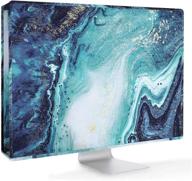 mosiso anti-static dustproof lcd monitor dust cover - 22-25 inch - compatible with imac & pc - creative marble design логотип