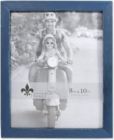 img 3 attached to 🖼️ SEO-Optimized: Lawrence Frames 8x10 Charlotte Navy Blue Picture Frame in Weathered Woods