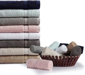 img 1 attached to 🛁 Luxurious Bathroom Towel Sets - Premium Quality (4 Bath Towels, 4 Hand Towels, 8 Wash Cloths) Soft, Fluffy and Absorbent - Large Taupe Bath Towels