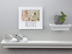 img 2 attached to 🐶 Pearhead Bestie and Baby Frame: Cherishing Memories of Your Little One and Beloved Pet in White Keepsake Frame