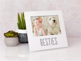 img 3 attached to 🐶 Pearhead Bestie and Baby Frame: Cherishing Memories of Your Little One and Beloved Pet in White Keepsake Frame