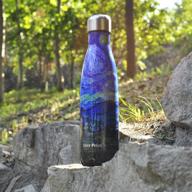 🌃 van gogh starry night star print bottle, 17oz— vacuum insulated stainless steel water bottle логотип