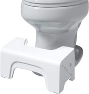 🚽 squatty potty fold n stow: compact foldable toilet stool, white, 7", 1 lb - space-saving solution for easy bathroom use logo