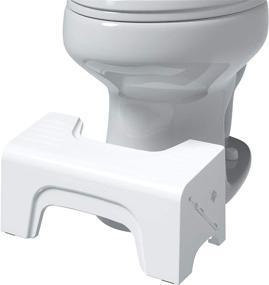 img 4 attached to 🚽 Squatty Potty Fold N Stow: Compact Foldable Toilet Stool, White, 7", 1 lb - Space-saving Solution for Easy Bathroom Use