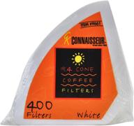 ☕️ rockline industries white coffee filters connaisseur, 4 inch cone shape logo
