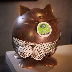 img 2 attached to Aayla Novelty Cat Design Coffee Pod Holder - K-Cup Organizer for Home Kitchen Office and Coffee Bar, Metal Material in Brown Color