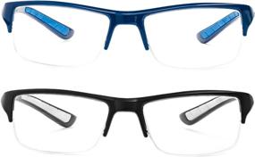 img 2 attached to 👓 Specs Mens Half Rimmed Reading Glasses - Affordable Value Pack with Various Magnification Strengths