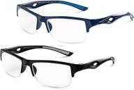 👓 specs mens half rimmed reading glasses - affordable value pack with various magnification strengths logo