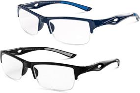 img 4 attached to 👓 Specs Mens Half Rimmed Reading Glasses - Affordable Value Pack with Various Magnification Strengths