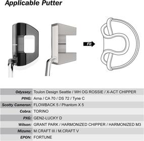 img 1 attached to ✨ Large Tooth Small Putter Cover - Semi-Mallet Mini Golf Headcover with Magnetic Closure for Scotty Cameron, Taylormade, Odyssey Clubs