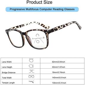 img 3 attached to JOSCHOO 2-Pack Progressive Multifocus Computer Reading Glasses: Anti Blue Light Readers for Women