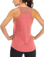 🏃 ictive women's breathable mesh racerback workout tank tops - ideal for muscle & running logo