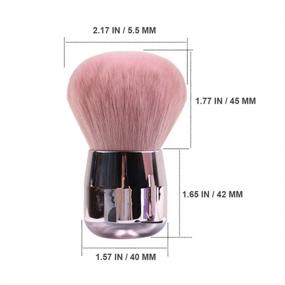 img 1 attached to 💅 Nail Dust Powder Remover Brush for Acrylic UV Gel, Makeup or Nail Art Cleaning - Pink Kabuki Nail Brush