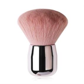 img 4 attached to 💅 Nail Dust Powder Remover Brush for Acrylic UV Gel, Makeup or Nail Art Cleaning - Pink Kabuki Nail Brush