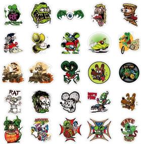 img 3 attached to 🐭 Rat Fink Stickers Set: 50 Pcs Classic Movies Mouse Waterproof Decals for Mobile, Laptop, Luggage & More!