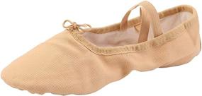 img 4 attached to 🩰 Women's Canvas Ballet Slippers: Comfortable Flat Shoes for Yoga and Belly Dance Practice