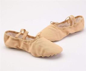 img 2 attached to 🩰 Women's Canvas Ballet Slippers: Comfortable Flat Shoes for Yoga and Belly Dance Practice