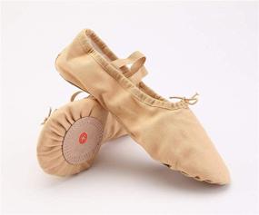 img 1 attached to 🩰 Women's Canvas Ballet Slippers: Comfortable Flat Shoes for Yoga and Belly Dance Practice