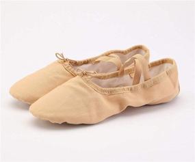 img 3 attached to 🩰 Women's Canvas Ballet Slippers: Comfortable Flat Shoes for Yoga and Belly Dance Practice
