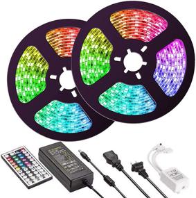 img 4 attached to 🔒 YORMICK LED Strip Lights 32.8 Ft: Remote Control, Waterproof RGB Color Changing Light Strips for Christmas, Indoor Bedroom & More