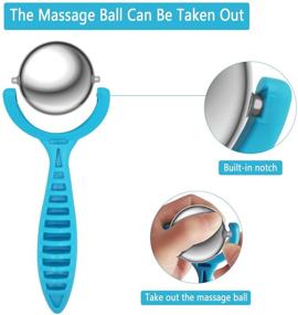 img 3 attached to 💆 Cold Massage Ball Roller for Muscle Pain Relief, Inflammation, Sprain, Spasm, and Stiffness - Portable Ice Hot Therapy Ball with Detachable Handle, Fitness Cryo Cup made from Stainless Steel