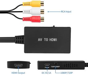 img 3 attached to 🔌 RCA to HDMI Converter - AV Composite CVBS to HDMI Video Audio Adapter, Supports NTSC TV, PC, PS3, STB, Xbox VHS, VCR, Blue-Ray DVD Players