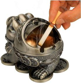 img 2 attached to 🚬 Stylish and Functional MetalAshtray: an Elegant Decorative Cigarette Windproof Solution