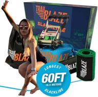 🌲 trailblaze 60 feet slackline kit: fun and safe outdoor activity set for all ages with ratchet cover, tree protector, and carry bag logo