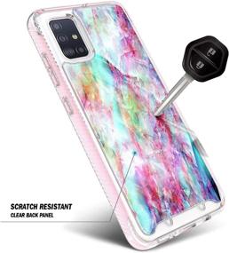 img 1 attached to 📱 E-Began Case for Samsung Galaxy A51 5G with Built-in Screen Protector - Full-Body Protective Shockproof Bumper Cover (Marble Fantasy Design) - Impact Resistant Case [Not Compatible with A51 4G/5G UW Verizon]