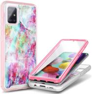 📱 e-began case for samsung galaxy a51 5g with built-in screen protector - full-body protective shockproof bumper cover (marble fantasy design) - impact resistant case [not compatible with a51 4g/5g uw verizon] logo