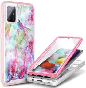 img 4 attached to 📱 E-Began Case for Samsung Galaxy A51 5G with Built-in Screen Protector - Full-Body Protective Shockproof Bumper Cover (Marble Fantasy Design) - Impact Resistant Case [Not Compatible with A51 4G/5G UW Verizon]