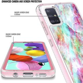 img 3 attached to 📱 E-Began Case for Samsung Galaxy A51 5G with Built-in Screen Protector - Full-Body Protective Shockproof Bumper Cover (Marble Fantasy Design) - Impact Resistant Case [Not Compatible with A51 4G/5G UW Verizon]