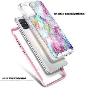 img 2 attached to 📱 E-Began Case for Samsung Galaxy A51 5G with Built-in Screen Protector - Full-Body Protective Shockproof Bumper Cover (Marble Fantasy Design) - Impact Resistant Case [Not Compatible with A51 4G/5G UW Verizon]