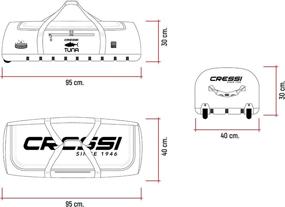 img 1 attached to Cressi высокоемкий сумка на колесах: 120 л, водонепроницаемая для дайвинга и водных видов спорта - разработана в Италии.